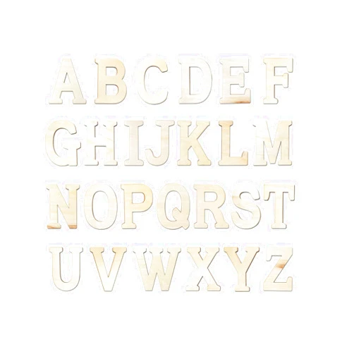 Cregugua 8 Inch 84 Pieces Wooden Unfinished Letters Wood Surface Alphabet Thin Wooden Letters for Crafts Wall Decor