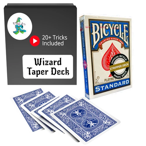 Ted's Sterling Magic Professional Gaffed Deck Kit for Beginner to Pro Magicians, Appearing, Teleporting and Transforming Trick Cards (Blue Wizard Taper)