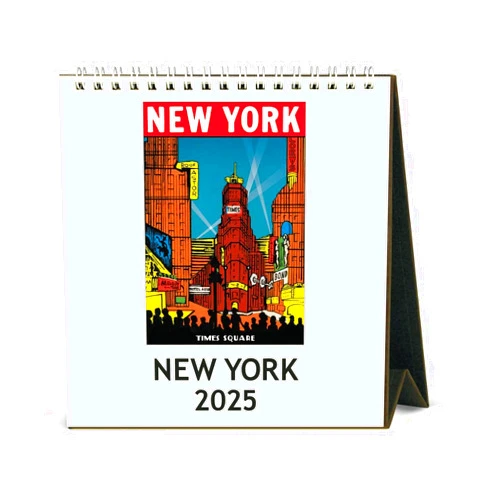 Cavallini & Co. New York 2025 Easel Desk Calendar, 6.5