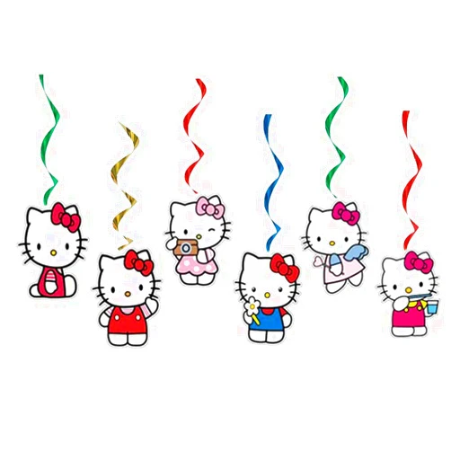 LEOWEST 24pcs Children Party Hanging Swirls, Children Ceiling Streamers Birthday Decorations (1)