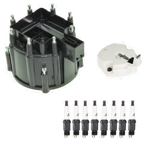 Newparts Distributor Rotor Cap & Spark Plugs Kit For Chevy C10 C30 GMC K3500 5.7L