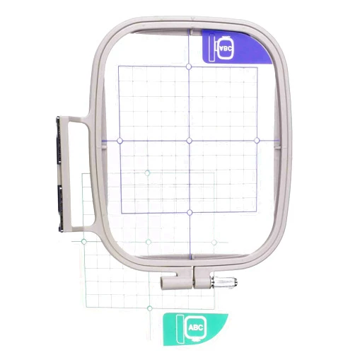 ThreadNanny 4 x 4inch Embroidery Hoop w/ Placement Grids Works with Brother PE-700 PE700II PE-750D PE-770 PE-780D PE 800 Innovis 1000, Innovis 1200, Innovis 1250D PC-6500 PC-8200 PC-8500 Babylock Ellure