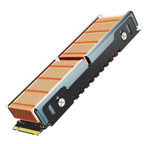 JEYI Copper M.2 HeatSink, Passive Nvme SSD Heatsinks with Copper Fins - Finscold Q80