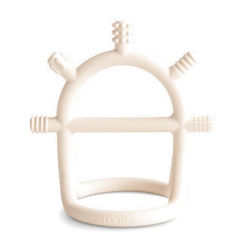 mushie Silicone Baby No-Drop Sensory Teether Toy (Shifting Sand)
