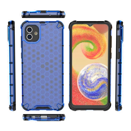 Pzwoxukhov Case for Samsung Galaxy A04e Case Cover,Case for Samsung Galaxy A04e Honeycomb Anti-Drop Shock-Absorbing Case Blue