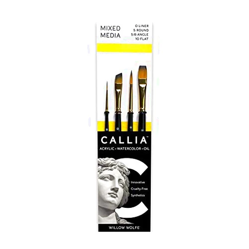 Callia Artist Starter Brush Set for Watercolor, Oil and Acrylic