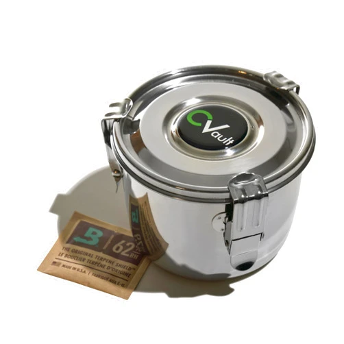 CVault Humidity Control Airtight Stash Container by - Size: Large (2-8g Boveda Packs Included)