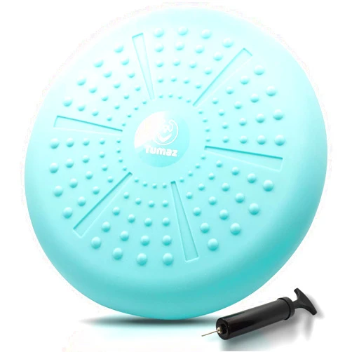 Tumaz Wobble Cushion - Wiggle Seat to Improve Sitting Posture & Stay Focused for Sensory Kids, Balance Disc to Relief Back Pain & Core Strength & Flexible Seating [Extra Thick, Pump Included]