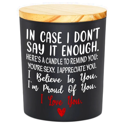 TEEZWONDER Anniversary Wedding, Christmas, Valentines Day, Birthday Gifts for Him, Her, Romantic Gifts for Wife, Girlfriend, Couples Gifts for Boyfriend, Husband, Vanilla Lavender Scented Candle 10oz