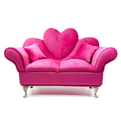 LydeLog Jewelry Box，Sofa Cushions for Dollhouse Living Room or Bedroom Decor, 12inch Dolls Accessories, Furniture for Blythe-Doll, Gift for Girls and Women Jewelry Box (Heart-Shaped Sofa)