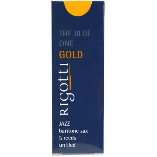 Rigotti RG5.JSB Gold Jazz Baritone Saxophone Reeds - 2.5 Medium (5-pack)