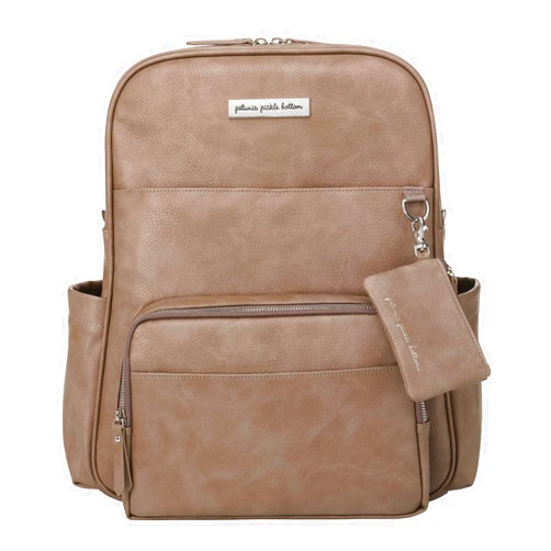 Petunia Pickle Bottom Sync Backpack, Diaper Bag for Parents, Stylish Baby Bag, Spacious Backpack, On-The-Go Moms, Mink