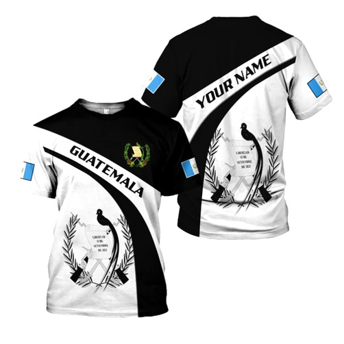 Tinoshop Custom Guatemala Flag Quetzal Shirt Personalized Guatemalan Jersey 3D Pride Shirts for Men Women Unisex Quatemalan Gifts