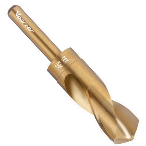 Vearter 1-1/8'' Twist Drill Bit, HSS M2 Quick Change Jobber Drill Bit with 1/2'' Round Shank, 118 Degree Split Point, Ideal for Steel, Copper, Aluminum, Zinc Alloy, Wood and Plastic