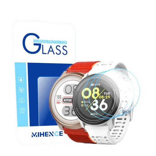 MIHENCE [ 3PCS Compatible for COROS PACE 3 / APEX 2 Screen Protector, 9H Anti-Scratch Tempered Glass Protective Film for APEX 2 / APEX 2 Pro Watch