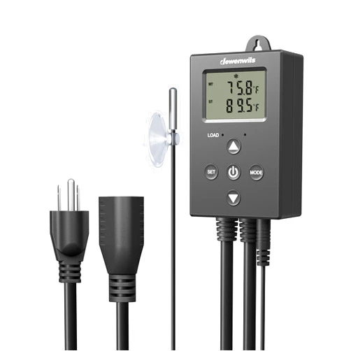DEWENWILS Digital Temperature Controller Thermostat Outlet with Heating & Cooling Mode for Chest Freezer, Home Brewing, Green House, Incubation, Reptiles, -22°-221°F, 120V/10A/1200W