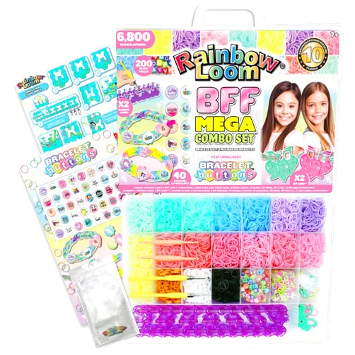 Rainbow Loom BFF Mega Button Set Featuring New BFF Loom