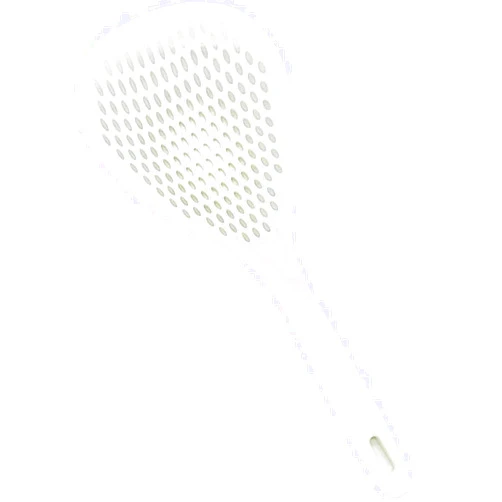 DUANYU Silicone Skimmer Spoon, Heatproof Skimmer Slotted Spoon, Non-Stick Cooking Slotted Colander Spoon Skimmer Strainer, Kitchen Sink Ladle Strainer Silicone Filter Spoon with Long Handle (White)