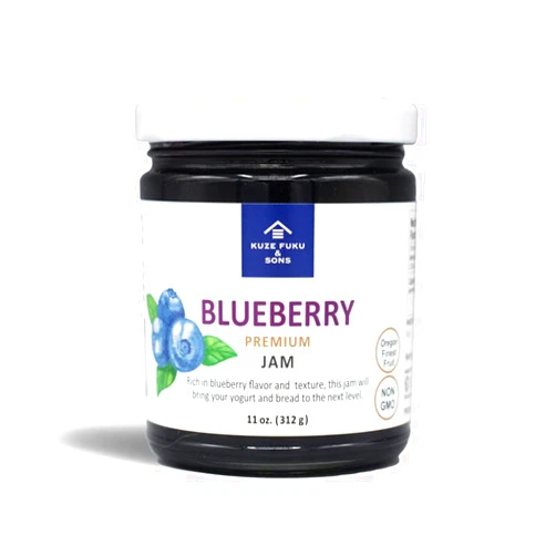 Kuze Fuku & Sons [KUZE FUKU & SONS] Blueberry Jam, Fruit Preserves Made with Natural Non-GMO Real Fruit, No Artificial Flavors (11 Oz /311.84 g)