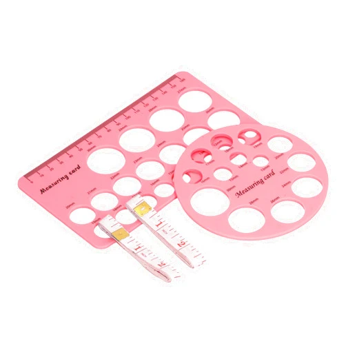 Aqur2020 Nipple Ruler Flange Measuring Tool for Breast Pump, Soft Silicone, 2 Sets, Roseate