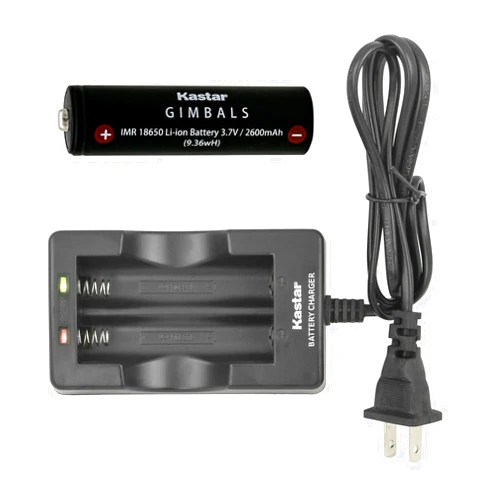 Kastar 1-Pack Gimbal Battery + AC Wall Charger Replacement for GMB-B117 GMB-B118, EVO GP-PRO, RAGE3 RAGE (Gen 1), Feiyu-Tech AK2000 AK4000 AK4500, XHDATA D-808