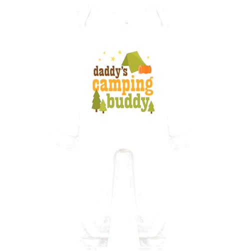 Yeavomeny Daddy's Camping Buddy Novelty Cotton Baby Long Sleeve Bodysuit bodysuit Rompers For Boys And Girls
