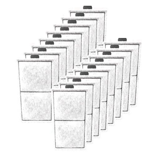 Pryitier 16 Pack PF-S Filter Cartridges Only Fit to Top Fin PF10 Power Filter, Fish Tank Filter Cartridges Replacement NOT Compatible with Imagitarium/CN-S Filter (5.12 x 3.03 inches, not Include Handle)