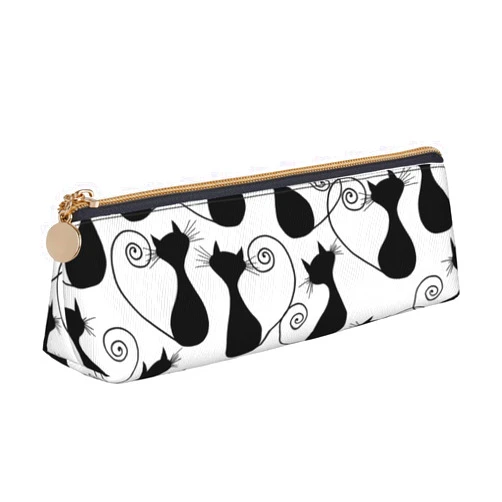 OUZPGAQ Cute Black Cat Pencil Case Anime Makeup Cosmetic Bag Stationary Kawaii Pencil Box Pouch Gadget Organizer Bag with Zipper Gift for Kids Teacher