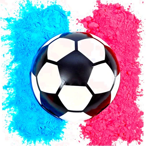 Ultimate Party Supplies Gender Reveal Soccer Ball | Blue and Pink Powder Kit | Non-Transparent | Gender Reveal Party Baby Shower Supplies