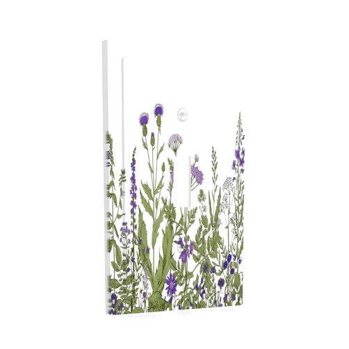 Yamxbfa Vintage Botanical Purple Floral Lavender Green Plant 1 Gang Light Switch Covers Decorative Unique Single Toggle Wall Plate Switchcover Electrical Switchplate for Country Bathroom Bedroom Decor