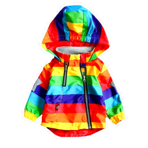 FABRST Toddler Boys Girls Windbreak Kids Fashion Rainbow Hooded Sun Jacket Baby Casual Outwear Fall Winter School Outfits