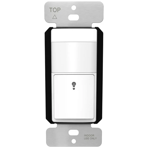TOPGREENER PIR Motion Sensor Light Switch, Occupancy & Vacancy Motion Sensor Switch, 𝐎𝐩𝐞𝐫𝐚𝐛𝐥𝐞 𝐖𝐢𝐭𝐡𝐨𝐮𝐭 𝐆𝐫𝐨𝐮𝐧𝐝 𝐖𝐢𝐫𝐞, No Neutral Wire, Single Pole, TDOS5-HL-W, White