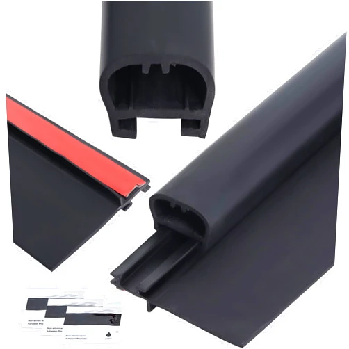 Wadoy RV Slide Out Seal, RV Slide Out Black Rubbers 018-312-EKD & 018-341 EK 1” x 15/16” x 35' D-Seal Wiper & 1/2” x 2.75” x 35’ Weather Stripping Wiper Seals Combo Camper Rubber to Keep Out Noise & Weather