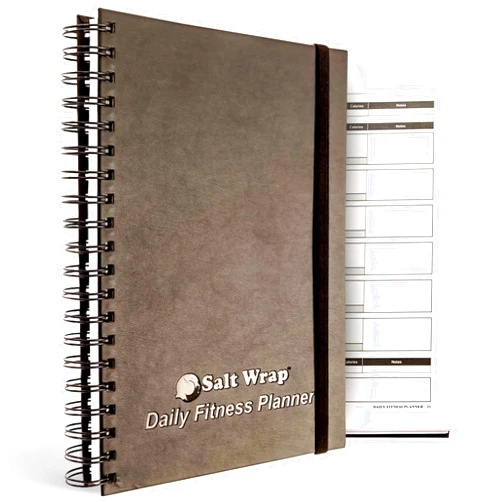 SaltWrap Daily Fitness Planner – Workout Planner & Log Book – Exercise Gym Notebook – Wellness, Health, Nutrition, and Food Plan Tracker – Weight Loss Goal Tracking (Daily + Weekly)