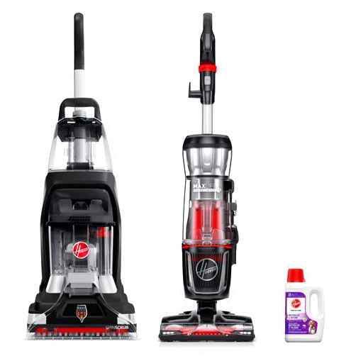 Hoover MAXLife Pro Pet Swivel Bagless Upright Vacuum Cleaner, UH74220PC, Power Scrub XL Pet Carpet Machine, FH68050, Paws & Claws Deep Cleaning Shampoo with Stain Guard, Concentrated Solution, AH30925