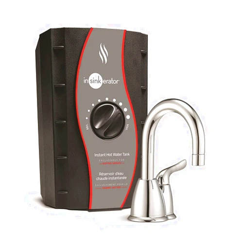 InSinkErator HOT150 Instant Hot Water Dispenser System - Faucet & Tank, Chrome, H-HOT150C-SS