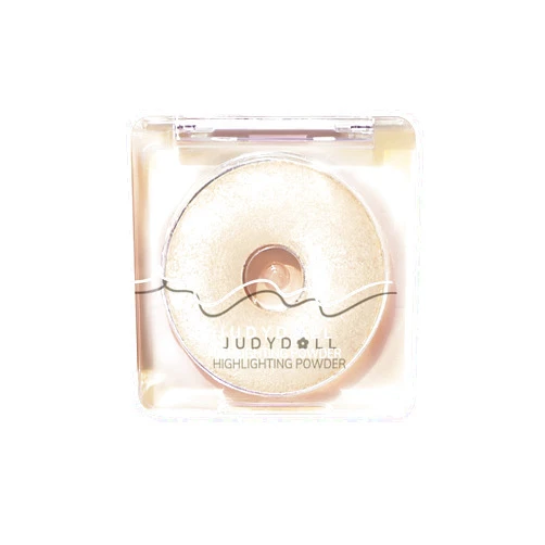 JUDYDOLL Starlight Highlighting Powder, Face Highlighter,Buildable Finishes from Natural to Sparkle, Photo-Ready Glow for All Skin Tones,Luminous & Translucent (01 Greamy Glow)
