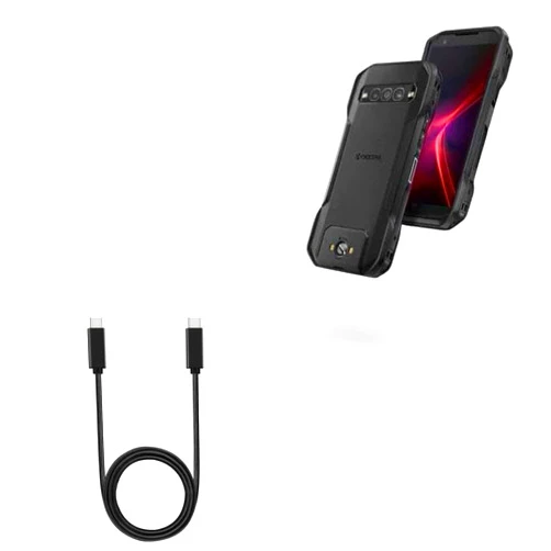 BoxWave Cable Compatible with Kyocera DuraForce Pro 3 - DirectSync PD Cable (3ft) - USB-C to USB-C (100W), Type C Braided 3ft Charge and Sync Cable for Kyocera DuraForce Pro 3 - Jet Black