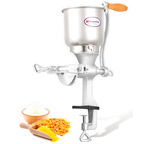 Moongiantgo Corn Grinder Mill Cast Iron Grain Mill Hand Grinder with Large Hopper for Corn Barley Wheat Berries Coffee Chickpeas Pepper Dried Beans Animals Feed Home Brewing