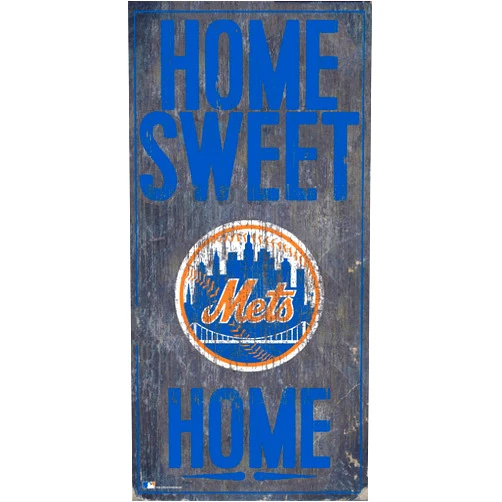 Fan Creations MLB New York Mets Unisex New York Mets Home Sweet Home Sign, Team Color, 6 x 12