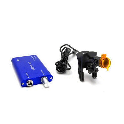 NSKI 3W LED Head Lamp Insert Type/Clip-on Type with Filter for Binocular Loupe Blue (Plastic Clip)