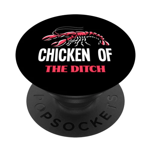 Crawfish Eating Saying Crawfish Lover Gifts Crawfish Chicken Ditch Retro Cajun Seafood Funny Crawfish PopSockets Standard PopGrip