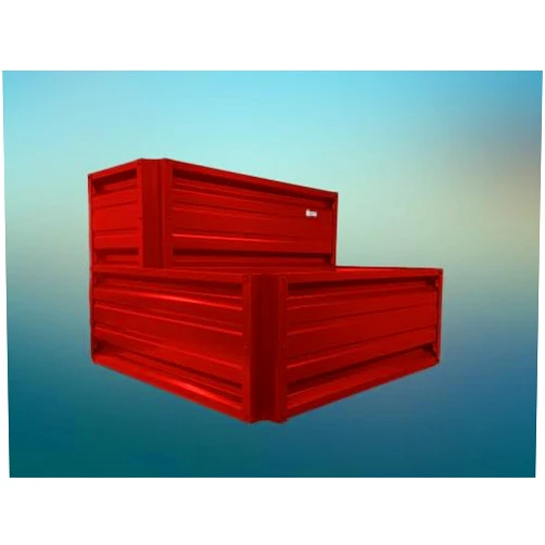 PLANTER BOX DIRECT.COM BY ALL METAL WORKS, INC. 48 x 48 x 33 Inch Cascade Metal Planter Box | Durable Metal Raised Garden Bed in Galvalume Steel | Custom Colors and Different Sizes (Bright Red)