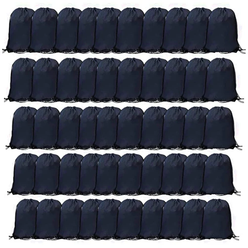 CODOBON Bulk Drawstring Bags, Polyester Draw String Bags, Gym Sports Cinch Bag Drawstring Backpack for Women Men
