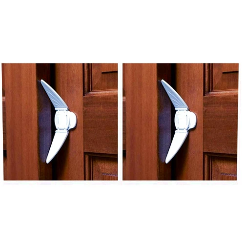 Toddleroo by North States Sliding Door & Window Lock | Safely Secure Sliding Window and Doors | No Tools Required | Works on Glass or Wood | Baby proofing with Confidence (1-Count, White) (Pack of 2)
