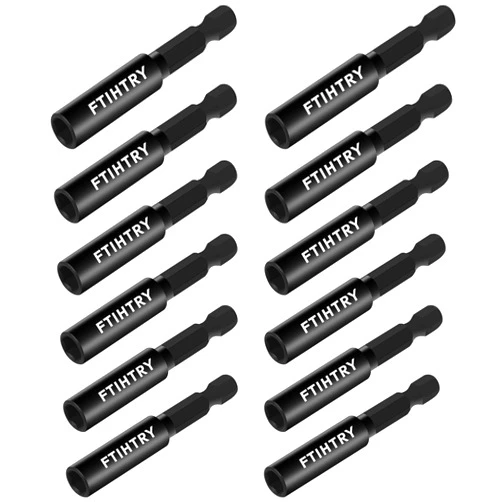 FTIHTRY 1/4”Magnetic Extension Socket Drill Bit Holder,12pcs Screwdriver Extension, Quick-Change Hex Shank Set