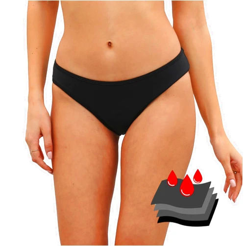 Leoparts Period Swimwear Leakproof Bikini Bottoms Low Rise Swimuit Bottom Briefs for Teen Girls Women