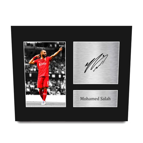 HWC Trading USL Mohamed Mo Salah Gifts Printed Signed Autograph Picture for Soccer Fans and Supporters - US Letter Size