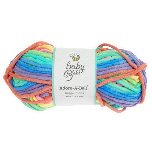 Hobby Lobby Baby Bee Adore-A-Ball Yarn- Bulky Yarn for Crocheting & Knitting – Soft Yarn Skein – 92 Yards of Polyester Yarn for Crocheting Blankets, Hats, & More – Craft Supplies for Handcrafting