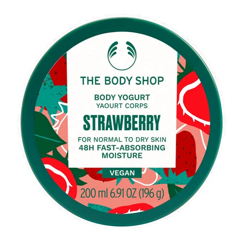 The Body Shop Strawberry Body Yogurt – Instantly Absorbing Hydration from Head to Toe – For Normal to Dry Skin – Vegan – 6.91 oz